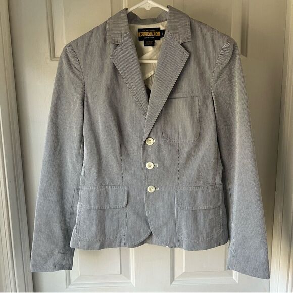 Ralph Lauren “Rugby” Seersucker Size 2 Blazer - Picture 1 of 6